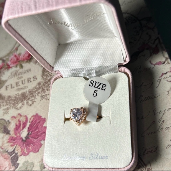 Jewelry - NWT Sterling Silver Ring Rose Gold Tone. Size 5